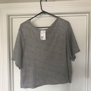 Metallic Silver H&M Top
